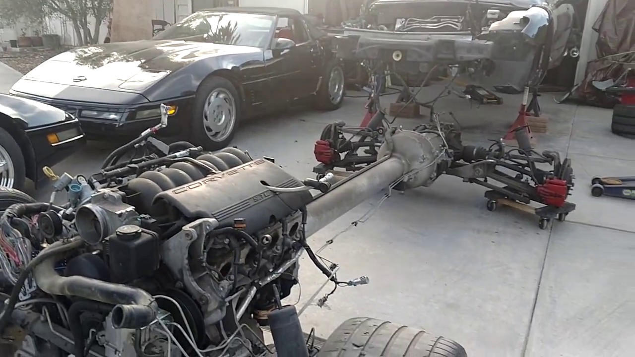Corvette C5 Powertrain + Suspension Extracted!! Body & Frame Lift Off