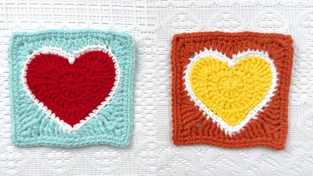Heart Granny Square (Style V) - Free Pattern