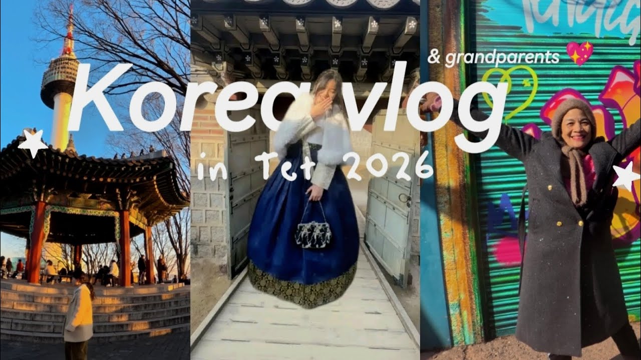 Korea vlog 🇰🇷 with my grandparents ( Tết 2026 holiday ) 🫠💕🌸