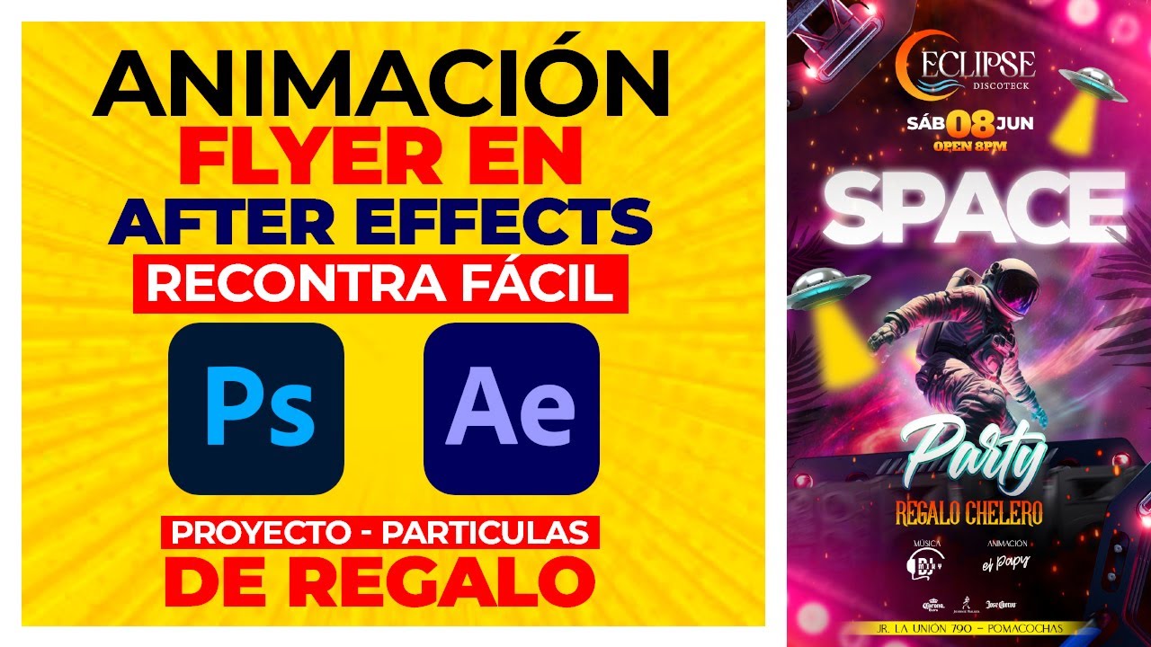 COMO ANIMAR UN FLYER EN AFTER EFFECTS | ANIMACIÓN DE FLYER DE PHOTOSHOP EN AFTER EFFECTS SIMPLE 2024