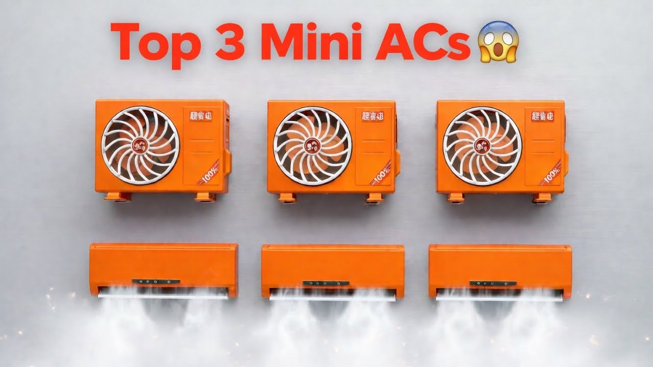Top 3 Miniature Air Conditioners Unboxing & Test! 😱 Best Solar AC Gadgets of 2026#toys