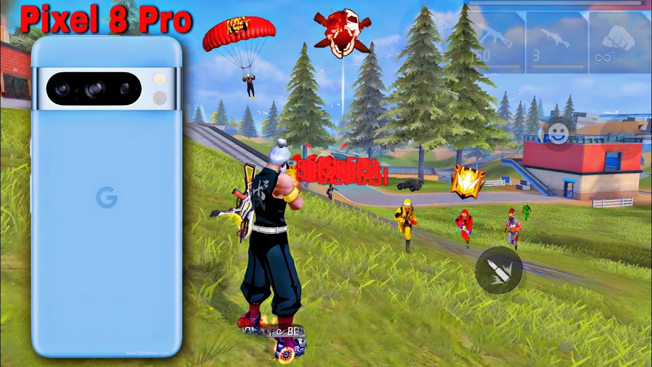 Google Pixell 8 Pro Gaming Test❤️‍🔥Pixel 8 Pro freefire gaming test