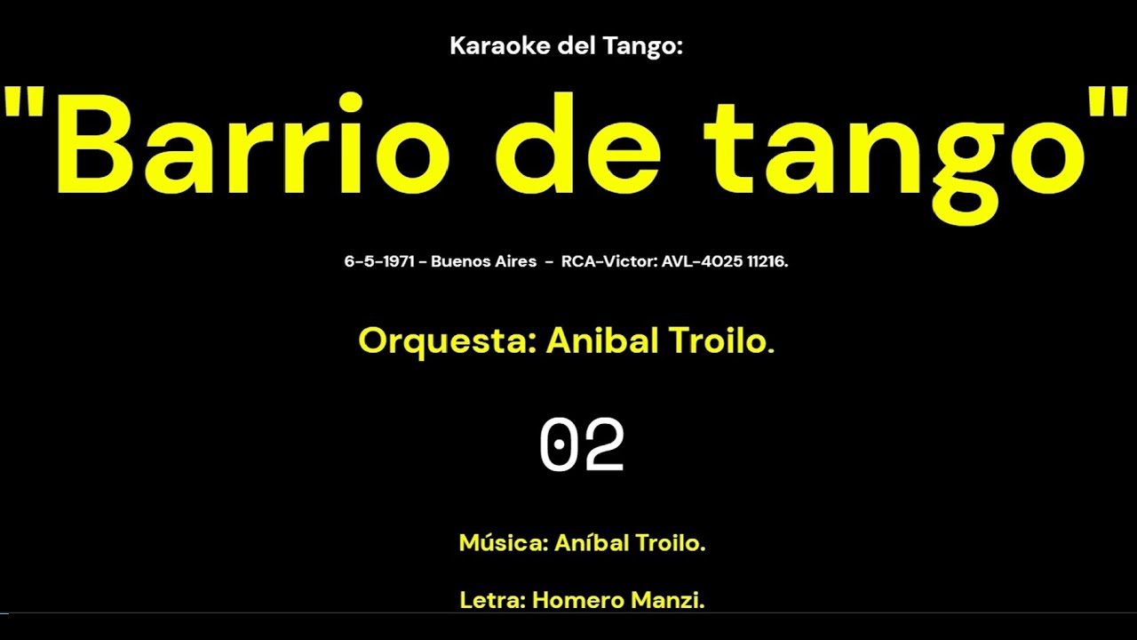 Karaoke del Tango:  