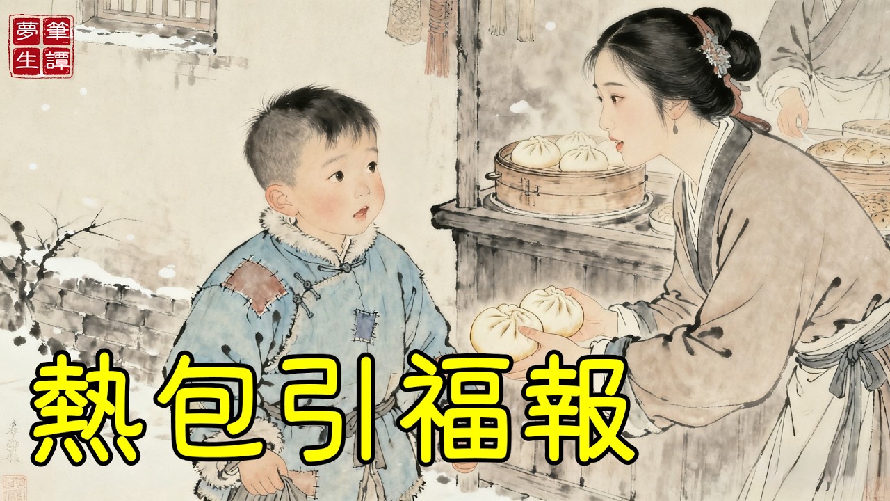 災年流浪兒偷包子被逮，老板娘心軟，不僅沒打罵，反塞給他兩個熱乎的，多年後攤主家遭火災，已成富戶的小叫花，連夜送來重建房屋的全部木料磚瓦，街坊全看蒙了！#故事#民間傳說#奇遇#報恩#原創故事