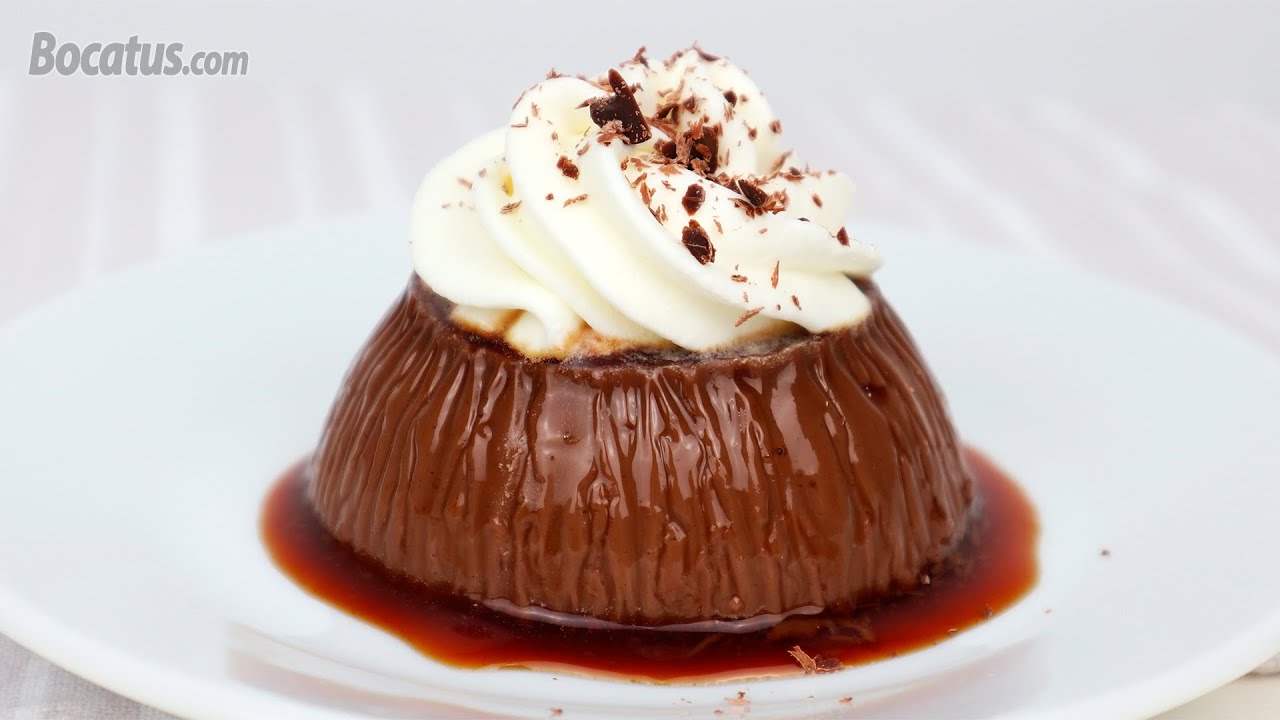 Flan de Batido de Chocolate (solo 3 ingredientes y sin horno)