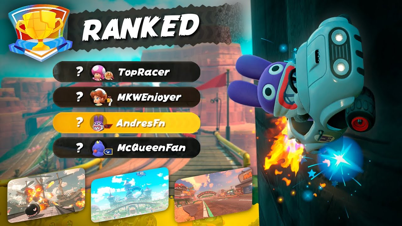 NOVATO juega COMPETITIVO de MARIO KART WORLD por primera vez