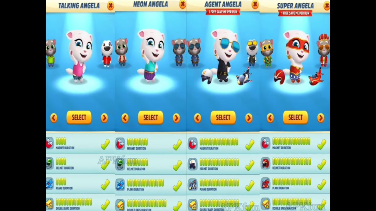 Angela vs Neon Angela vs Agent Angela vs Super Angela | Tom Gold Run 2016
