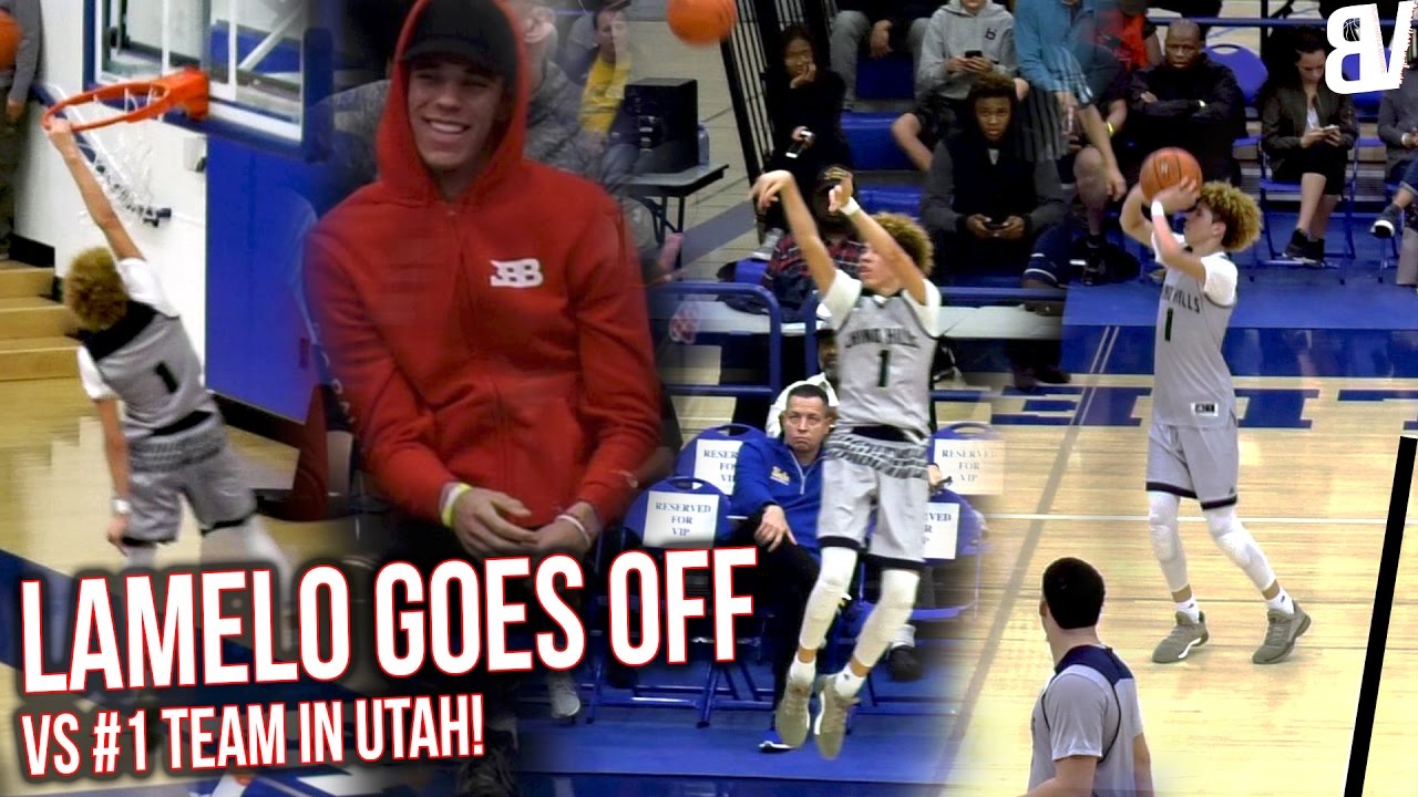 LaMelo Ball ON FIRE w/ Lonzo Watching! Chino Hills VS #1 Utah Team! Chino Hills VS Wasatch Academy