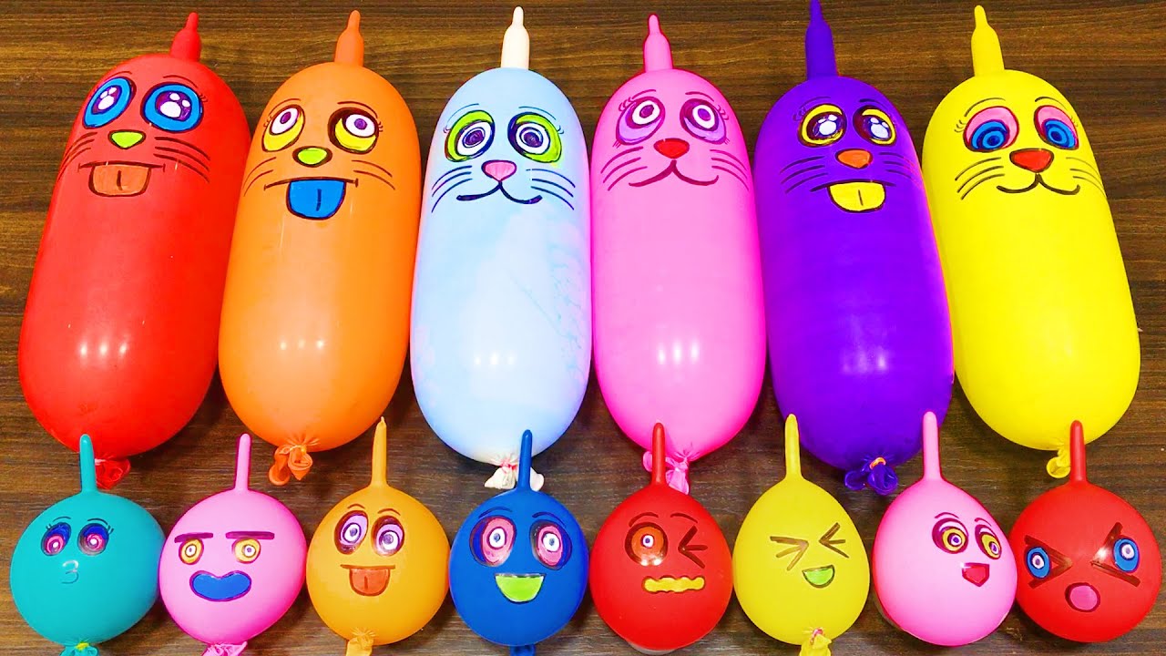 Making GLOSSY Slime with Funny Balloons - Satisfying Slime video #1480