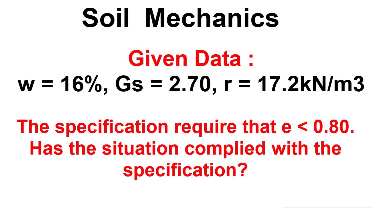 Soil Mechanics Numerical Problem solved