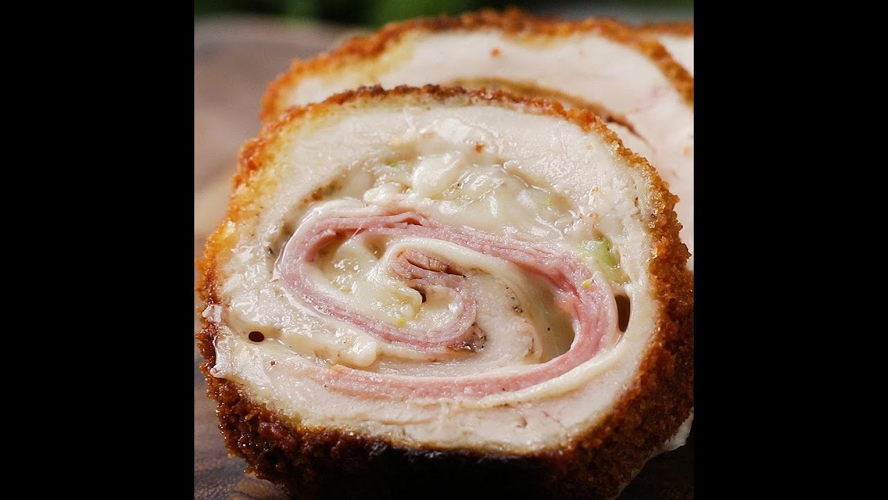 Cordon Bleu Hazırlanması  Əsl Fransız Yeməyi . Cordon Bleu Orginal Recipe .