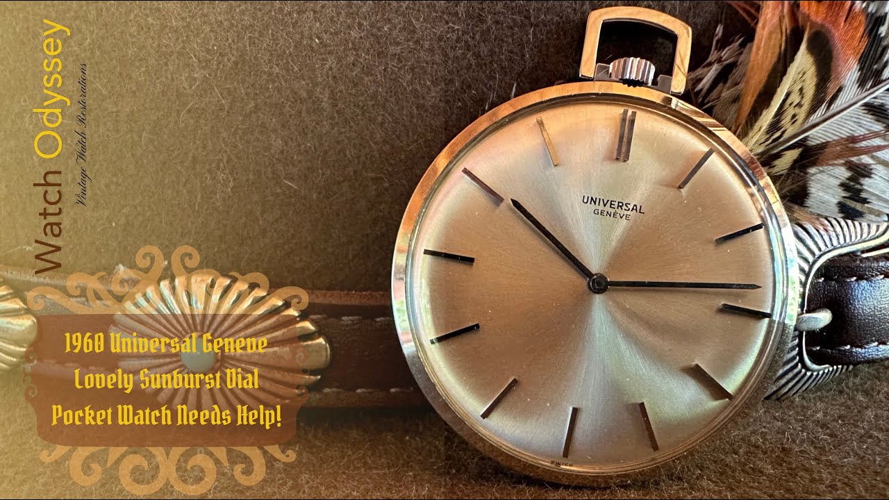 Карманные часы Universal Geneve 1960 года не заводятся и не настраиваются.