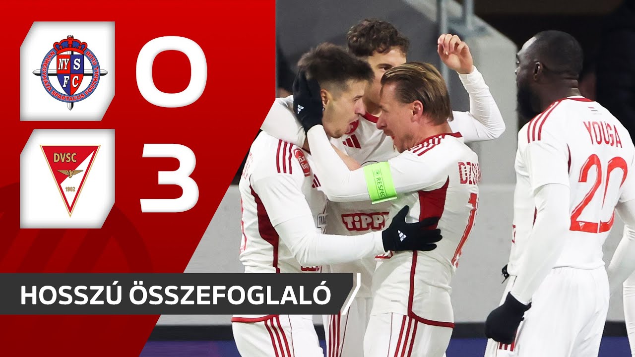 Fizz Liga: Nyíregyháza – Debrecen 0–3 | hosszú összefoglaló