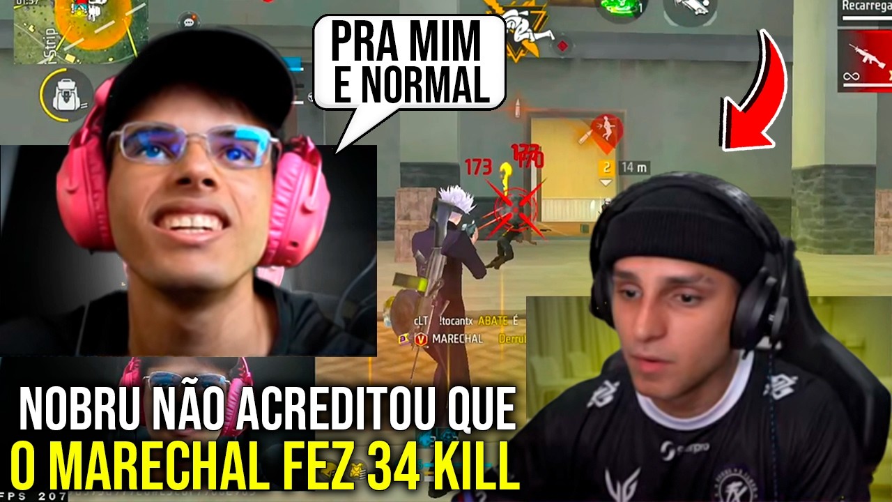 NOBRU NÃO ACREDITOU QUE O MARECHAL FEZ 34 KILLS! NOBRU E MARECHAL AMASSANDO OS BUTEQUIN DA RANQUEADA