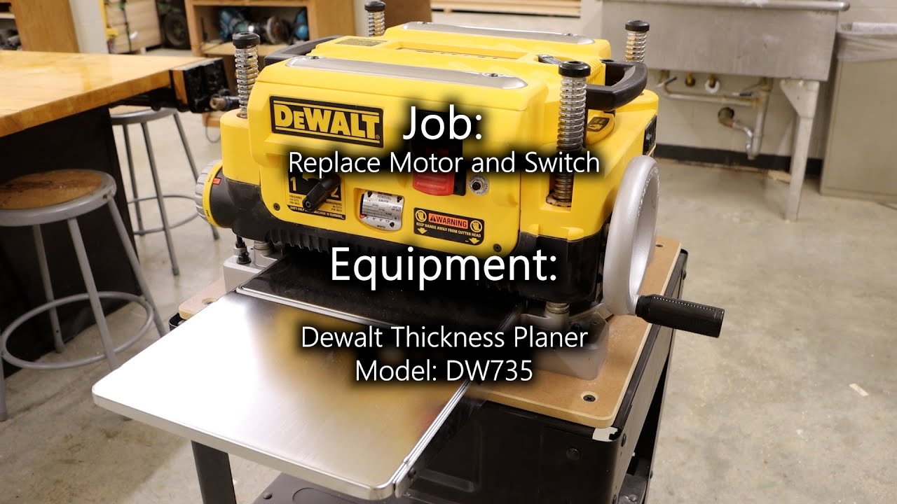 Рейсмусный станок Dewalt 735 — Тип 1 — Замена двигателя и переключателя после неисправности элект...