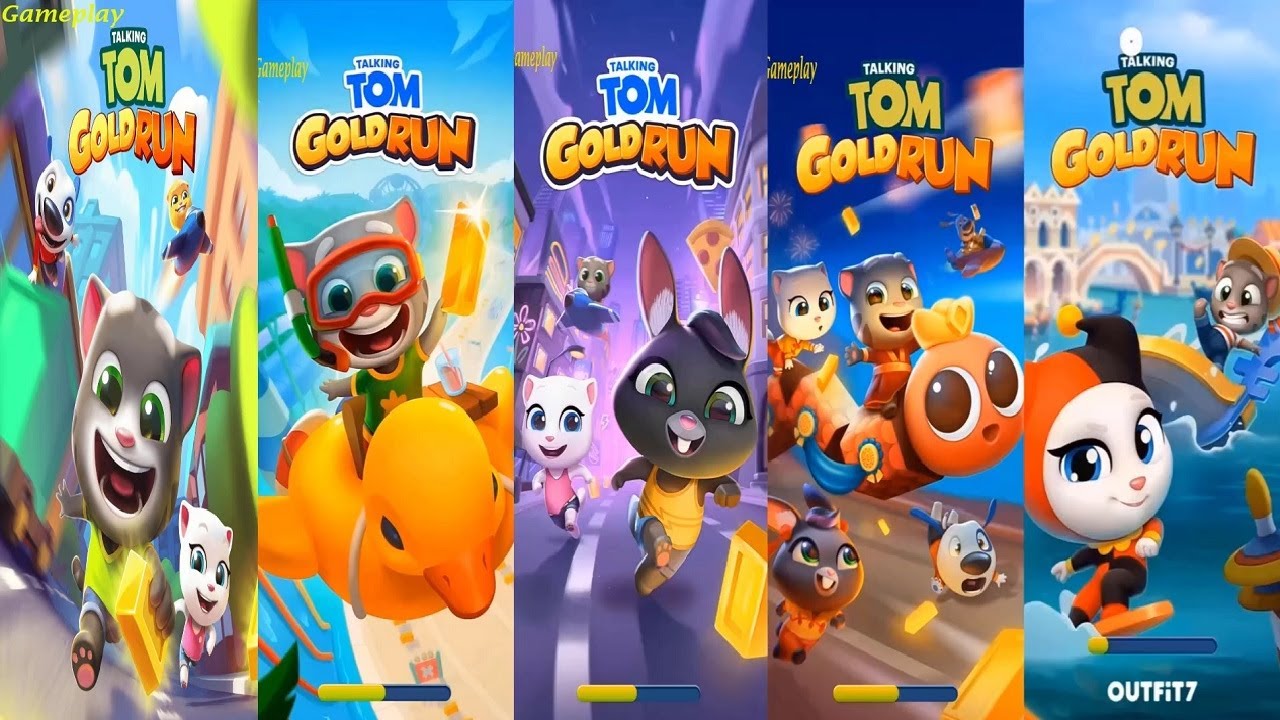 Talking Tom Gold Run Talking Tom VS New Pirate Angela VS Snake Off Tom VS Eco Angela VS Lucky Angela
