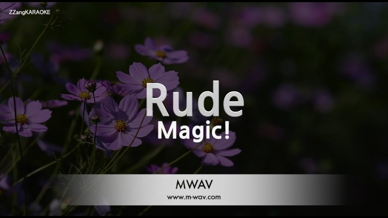 Magic!-Rude (Melody) [ZZang KARAOKE]
