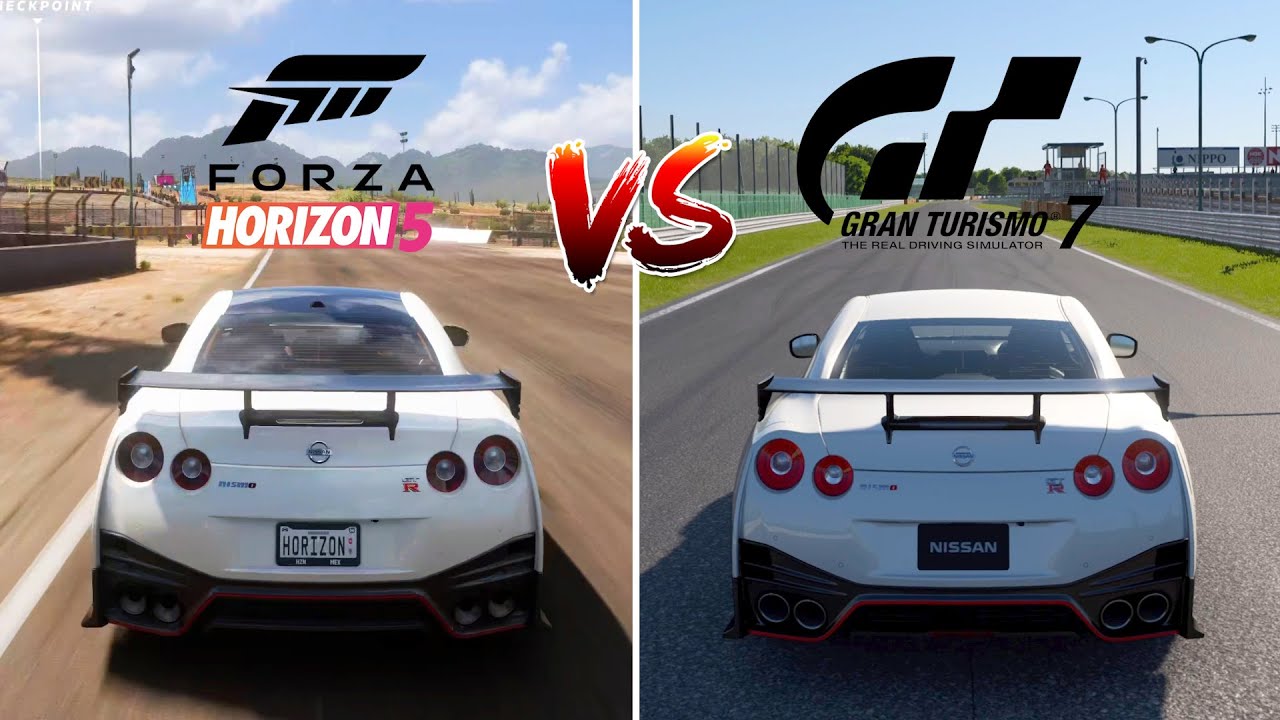 Nissan GTR Nismo R35 Forza Horizon 5 vs Gran Turismo 7 Sound & Graphics Comparison