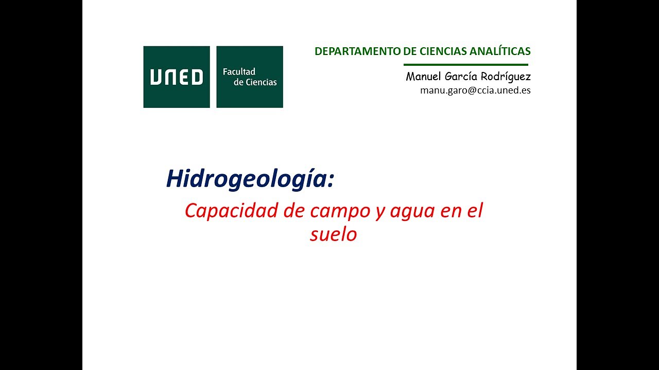 Capacidad de campo y agua en el suelo