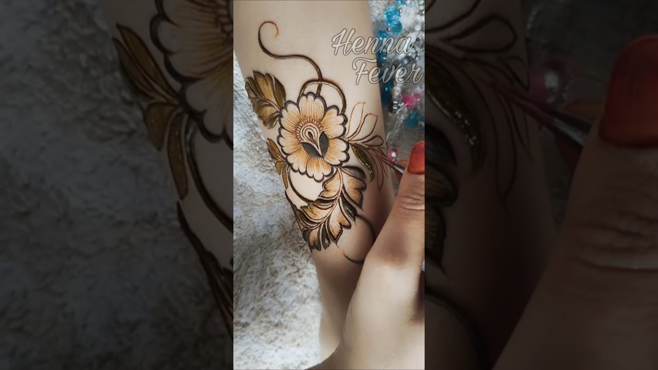 Floral Gulf Mehndi Henna Design 🤎 Unique And Beautiful Mehandi designs #mehndi #henna #floral