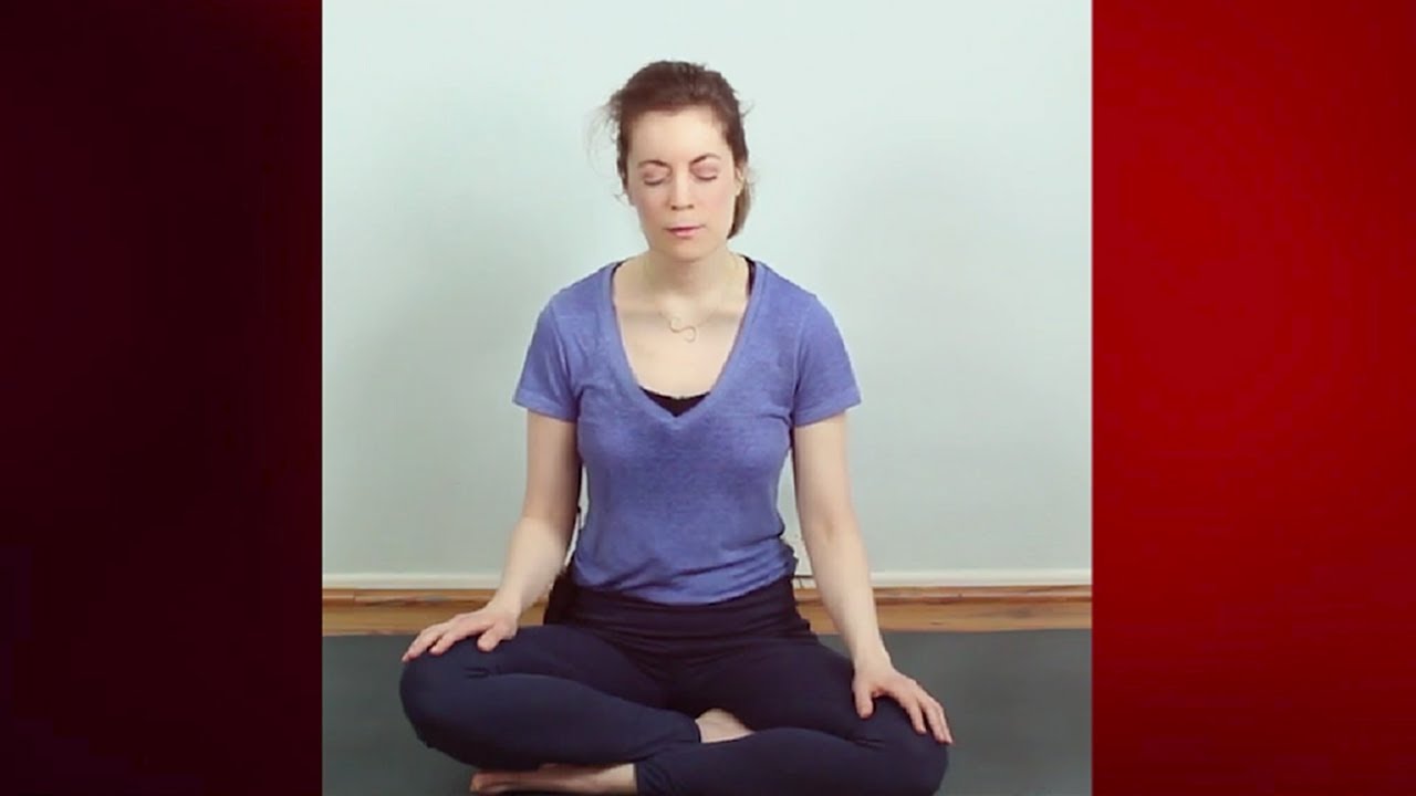 Loud and strong female heartbeat during yoga classes