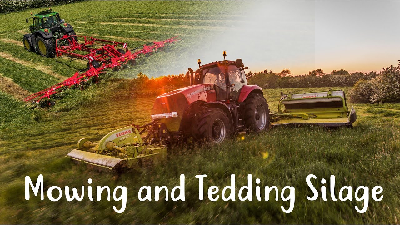 Mowing and Tedding Silage 2017 - McGuigan Brothers Agri Contracts
