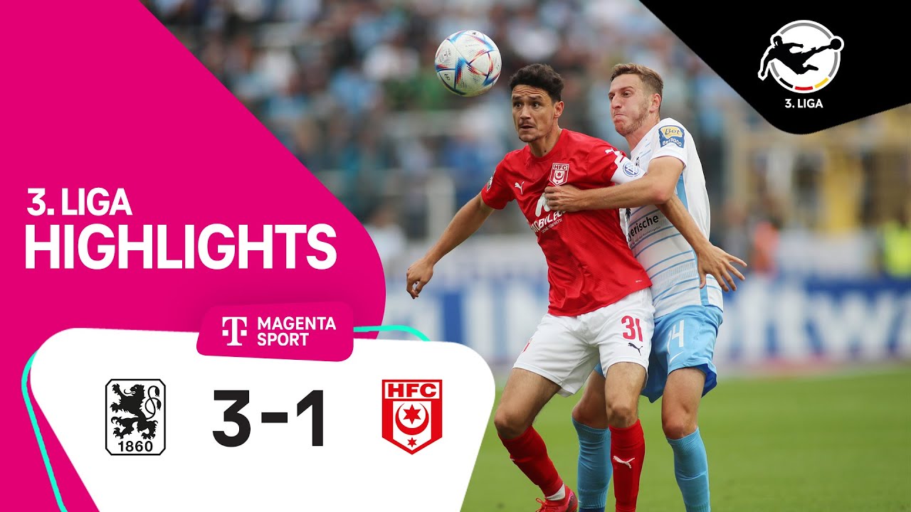 TSV 1860 München - Hallescher FC | Highlights 3. Liga 22/23