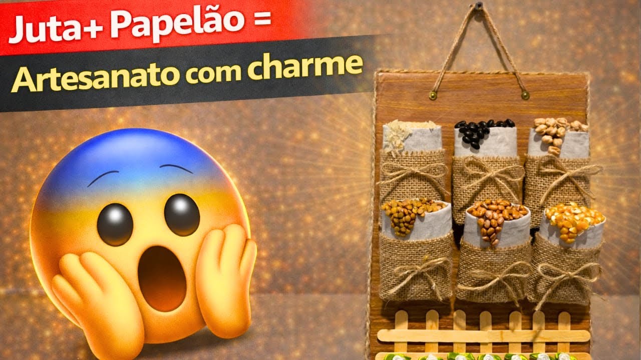Juta e papelão: do simples nasce artesanato cheio de charme 
