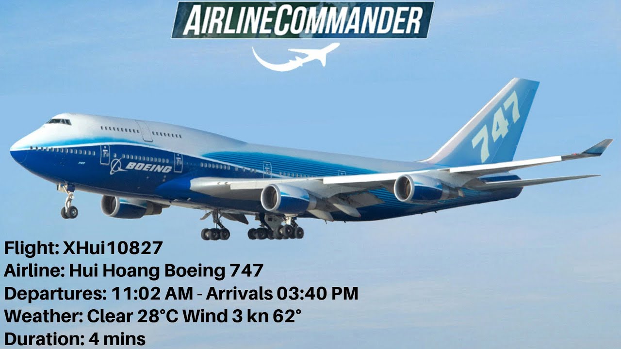 Airline Commander Boeing 747 (EZE) Buenos Aires (BSB) Brasilia Full Landing