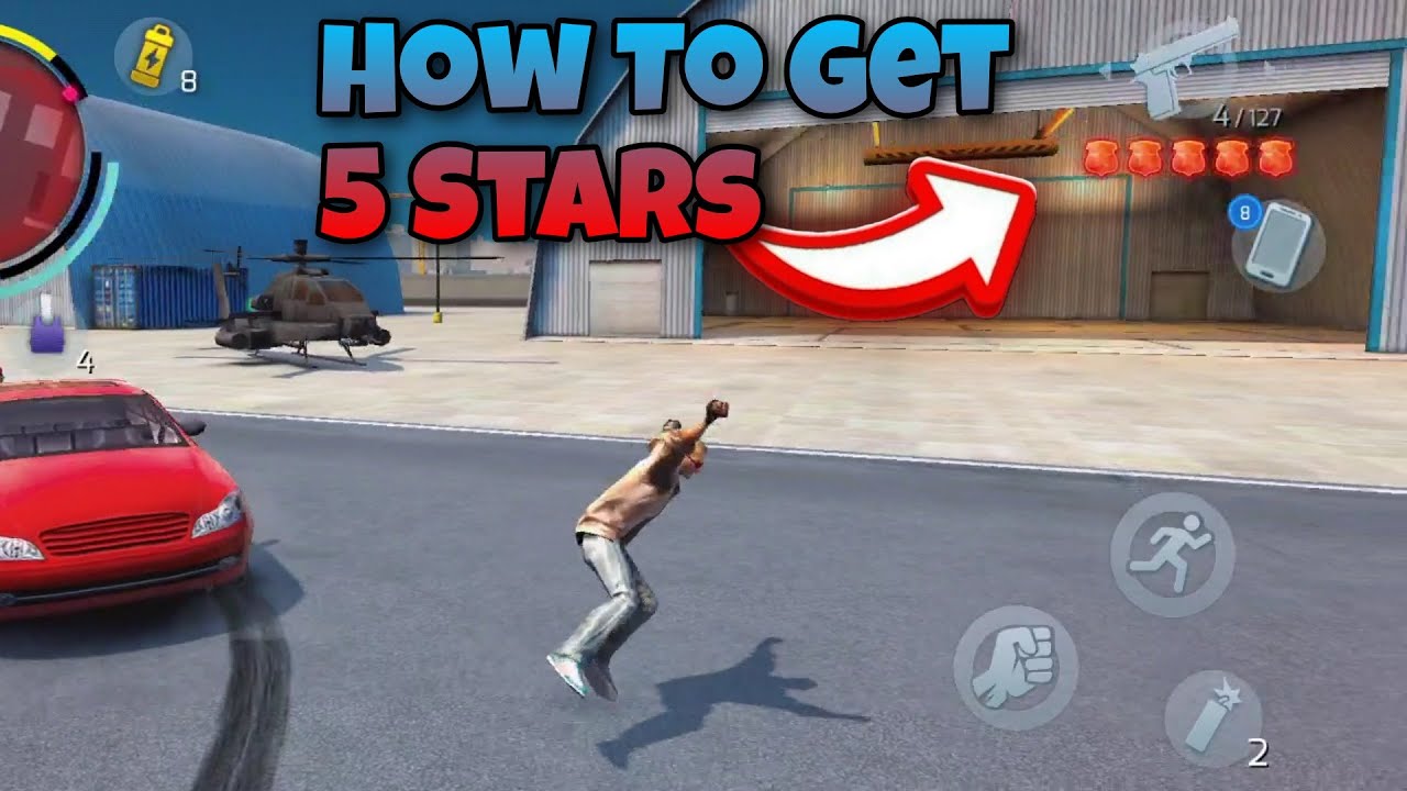 HOW TO GET A 5 STARS WANTED LEVEL┃Gangstar Vegas Android Gameplay
