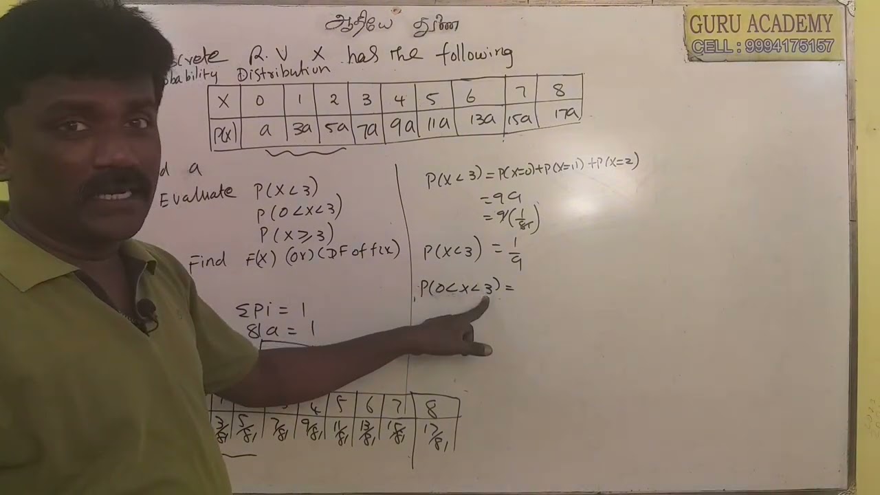Probability- Discrete Random Variables Type I