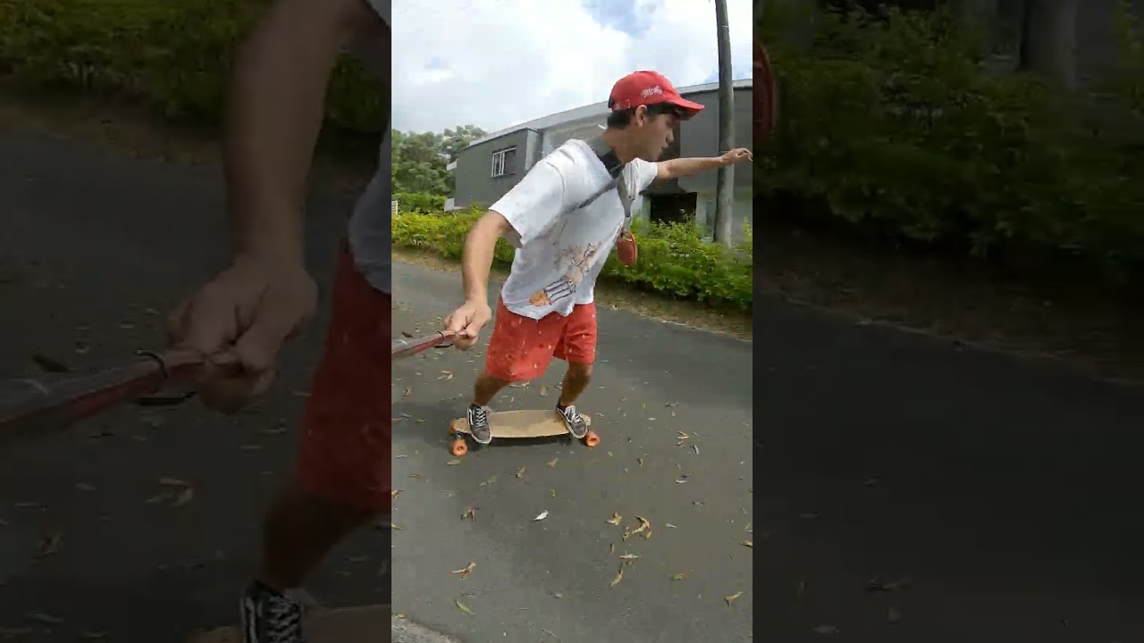 c&oacute;mo frenar sin guantes en #longboard ##youtubeshorts #shorts #skate #surf #subscribe #gopro