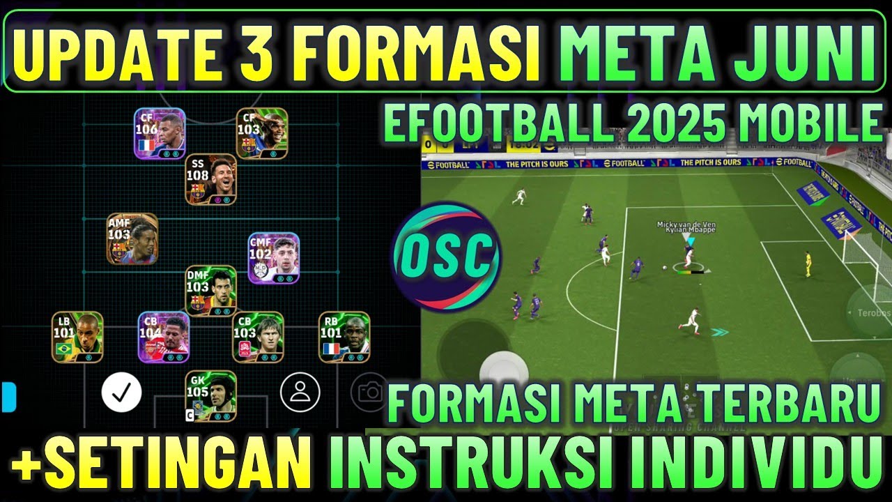 INILAH 3 FORMASI META TERBARU !! FORMASI META TERBARU & INSTRUKSI INDIVIDUNYA EFOOTBALL 2025 MOBILE