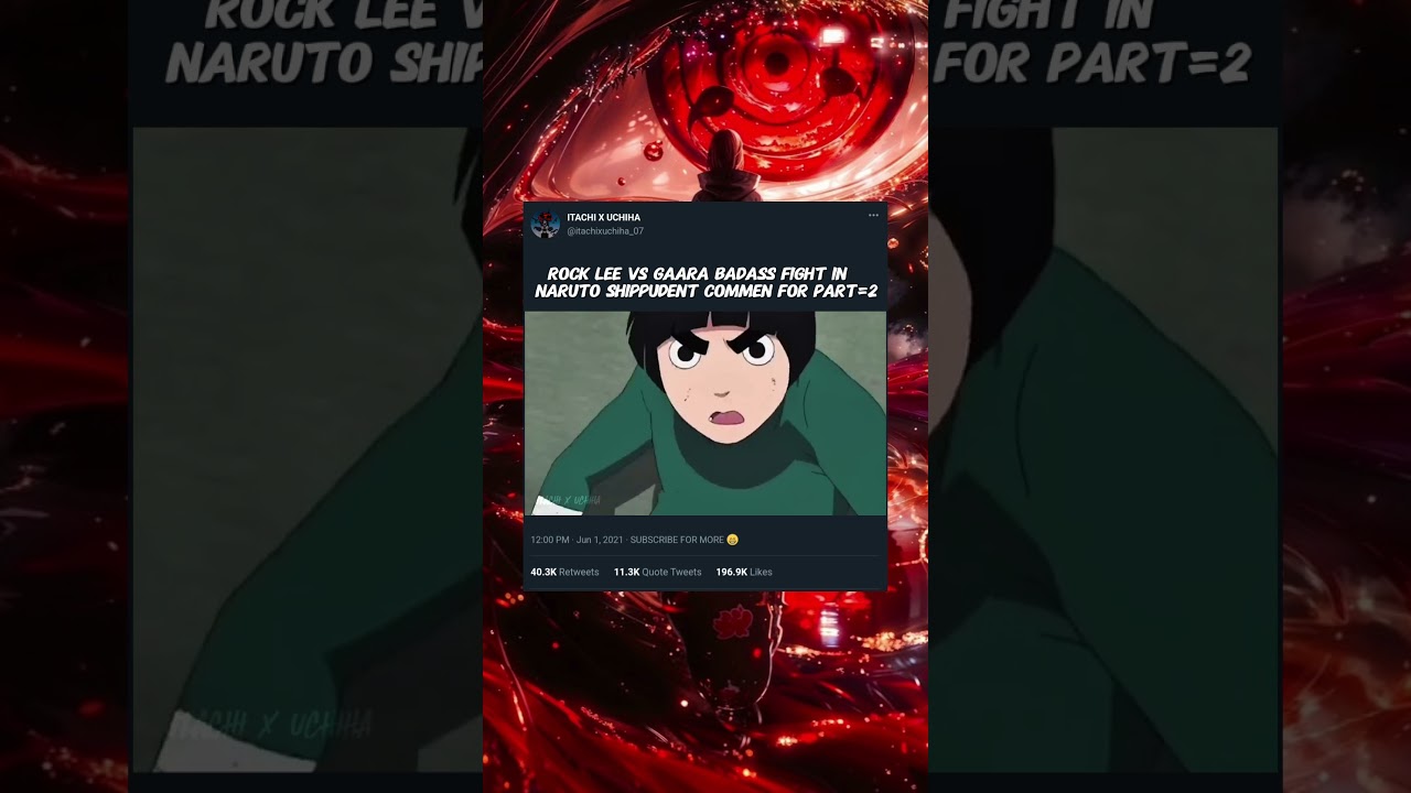 The moment Gaara vs rocke Lee badass fight Ever ☠️💨 #narutoshippuden #gaara #Lee # capcut #tranding