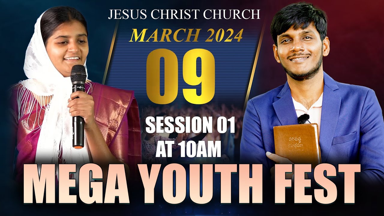 Mega Youth Fest 09-03-2024 Morning Session | JC Church Live
