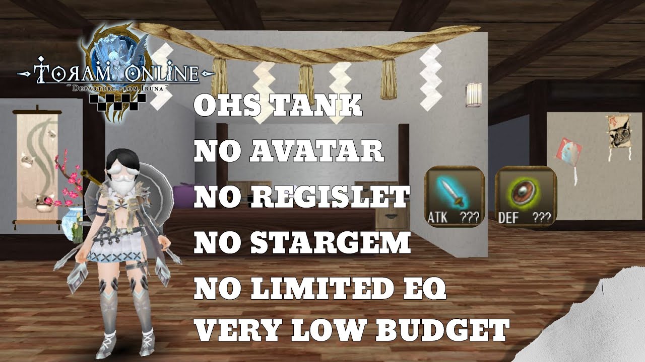 BUILD TANK OHS VERY LOW BUDGET V1.0  - Toram Online