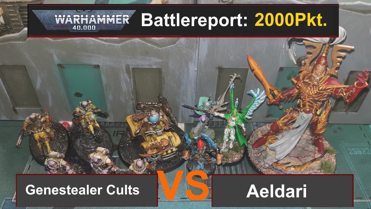 Warhammer 40k Battlereport: Genestealer Cults vs. Aeldari 2000Pkt 10.Edi deutsch
