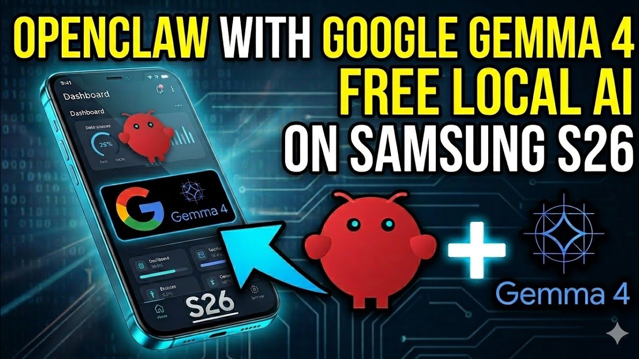 Настройка и запуск OpenClaw + Google Gemma 4 Local AI на телефоне Samsung S26 Android | Без рута,...