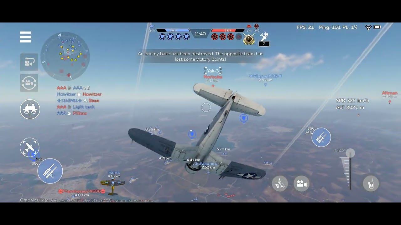 Full match warthunder mobile. (first YouTube video.)