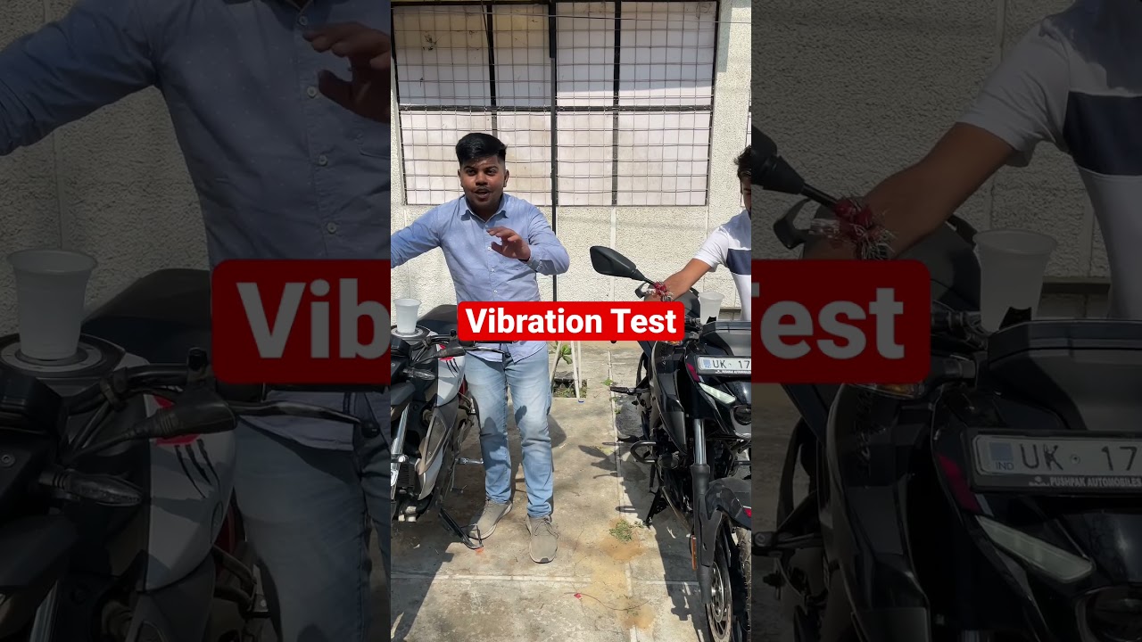 Vibration Test Yamaha vs Bajaj Pura Sach 😳 #bajaj #bike #yamaha #water #vibration