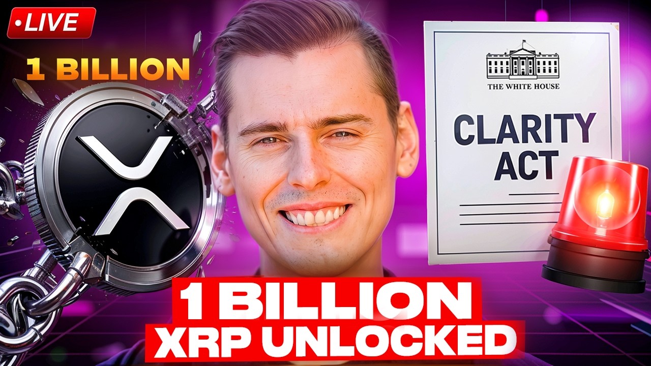 🔴 LIVE: XRP, 1 BILLION UNLOCKED - ESCROW UNLOCK EXPLAINED, ETF DEMAND & CLARITY ACT COUNTDOWN