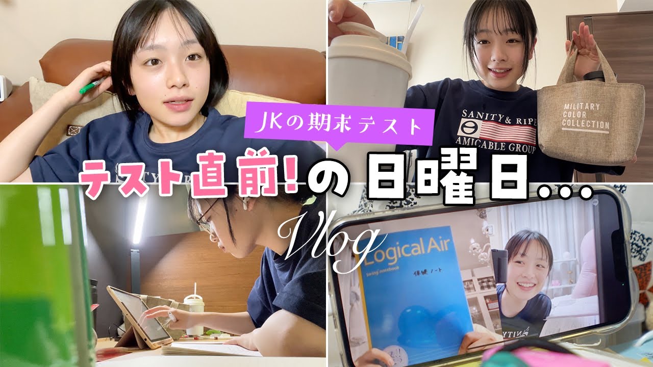 【Vlog】高校の期末テスト直前の1日！眠気対策で友達と・・・