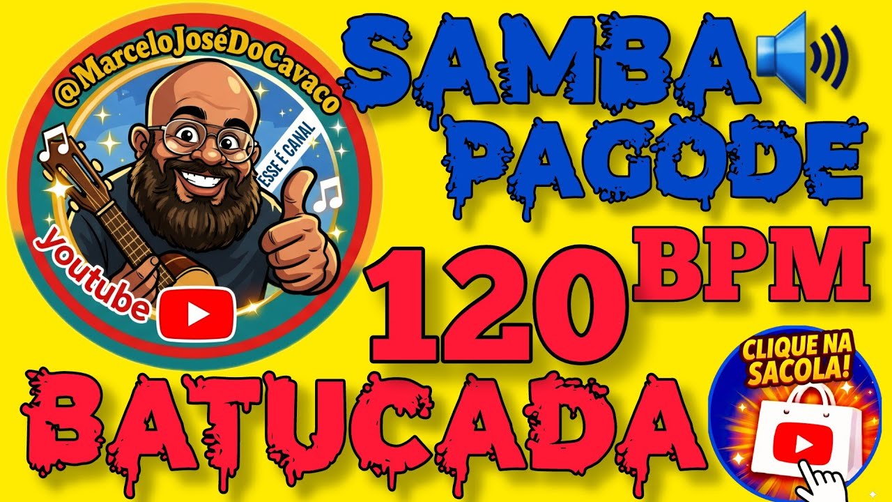 Batucada Samba/Pagode a 120 BPM | Percussão + Cavaco com Levada Precisa