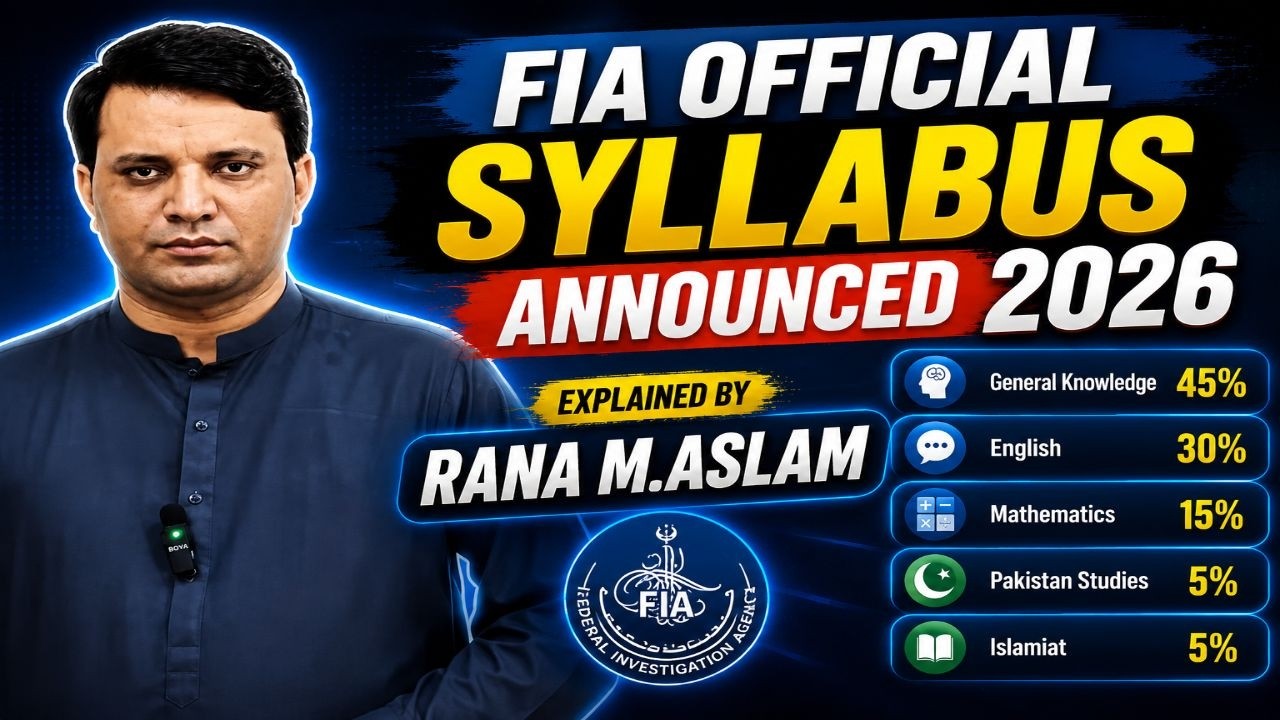 FIA Official Syllabus Announced 2026 | FIA jobs 2026 Syllabus | FIA Syllabus 2026