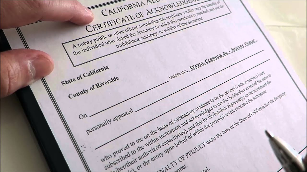 How to Complete a Notary Acknowledgement