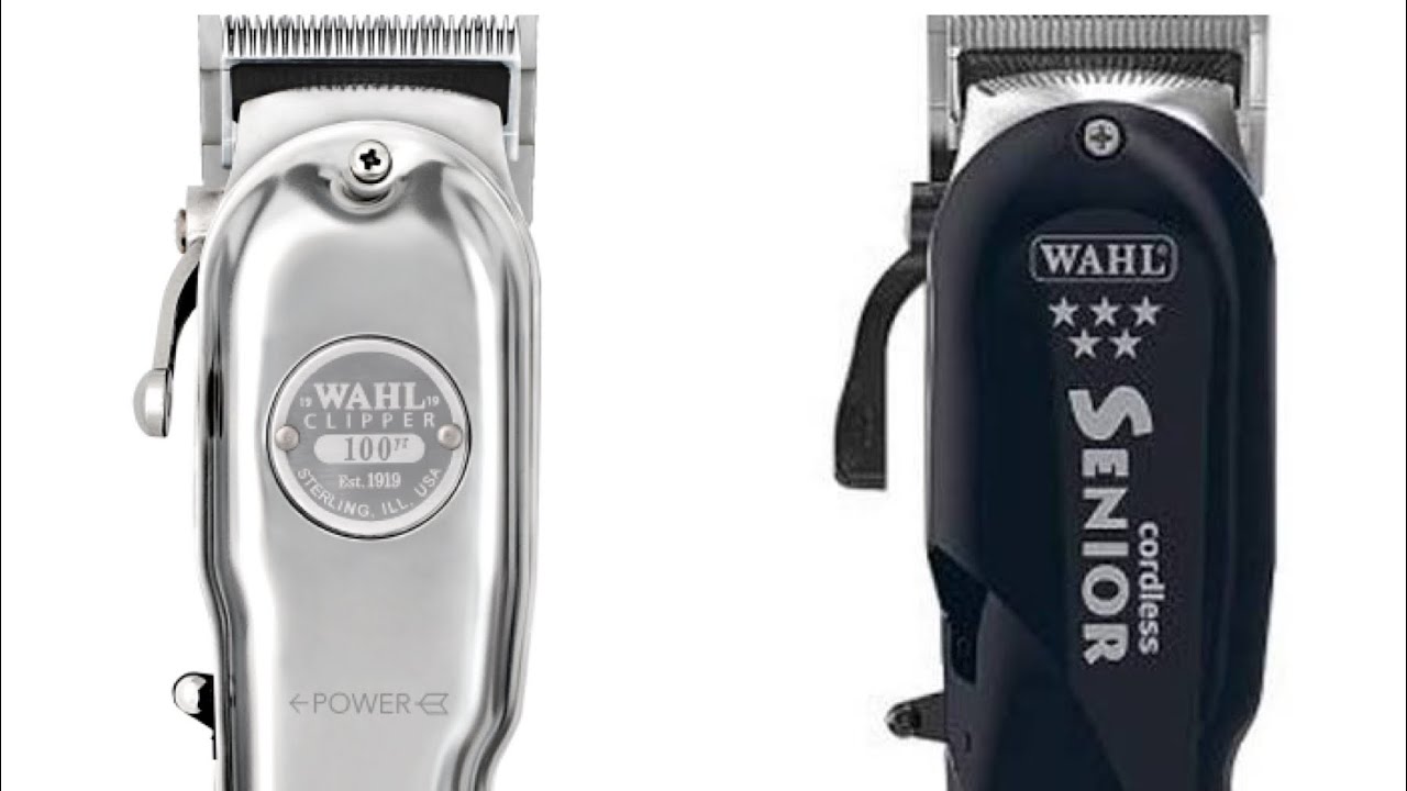 WAHL SENIOR CORDLESS AND WAHL  100 YEAR ANNIVERSARY COMPARE
