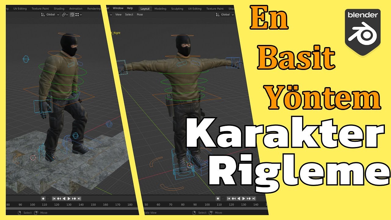 Blender İle En Basit Karakter Rigleme Nasıl Yapılır ?