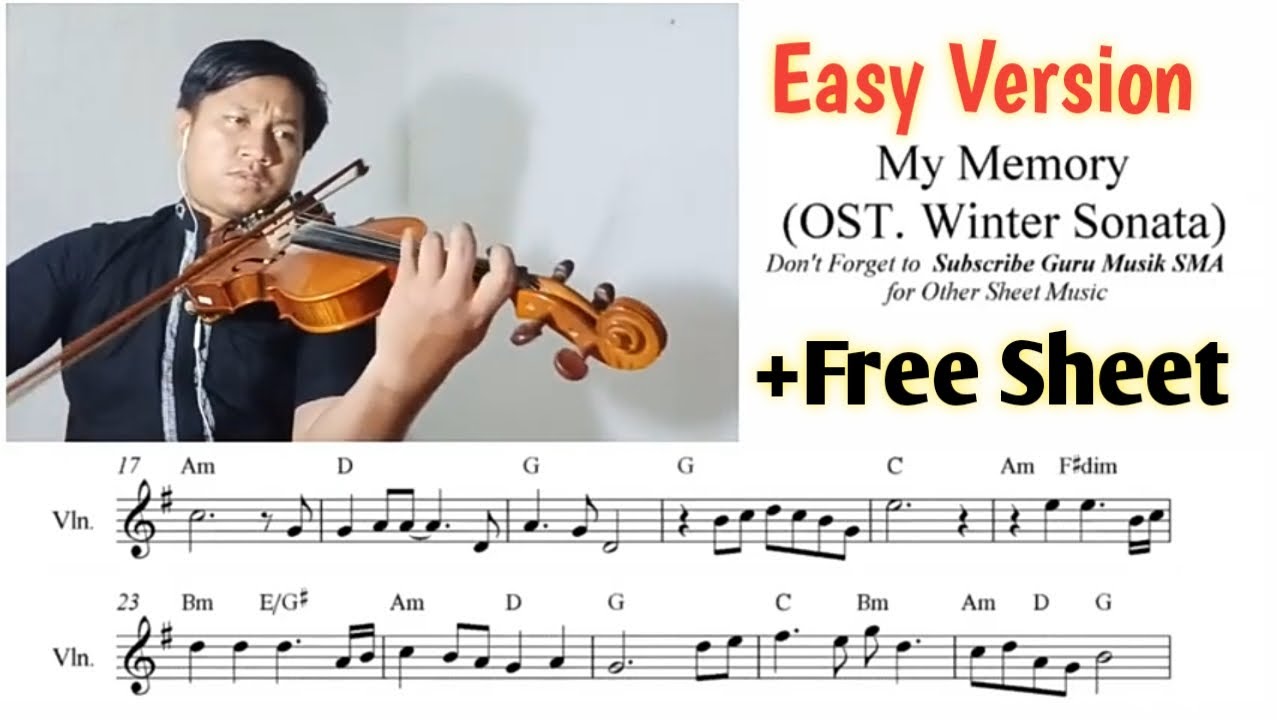 (+free sheet) My Memory - Ost. Winter Sonata || Sheet Music