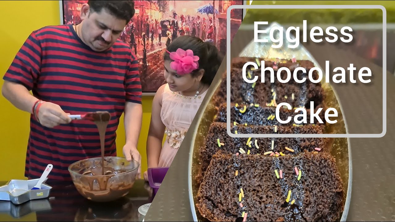 Venkatesh Bhat and Jr Bhat make Eggless Chocolate Cake | Soft and Moist Eggless Chocolate Cake