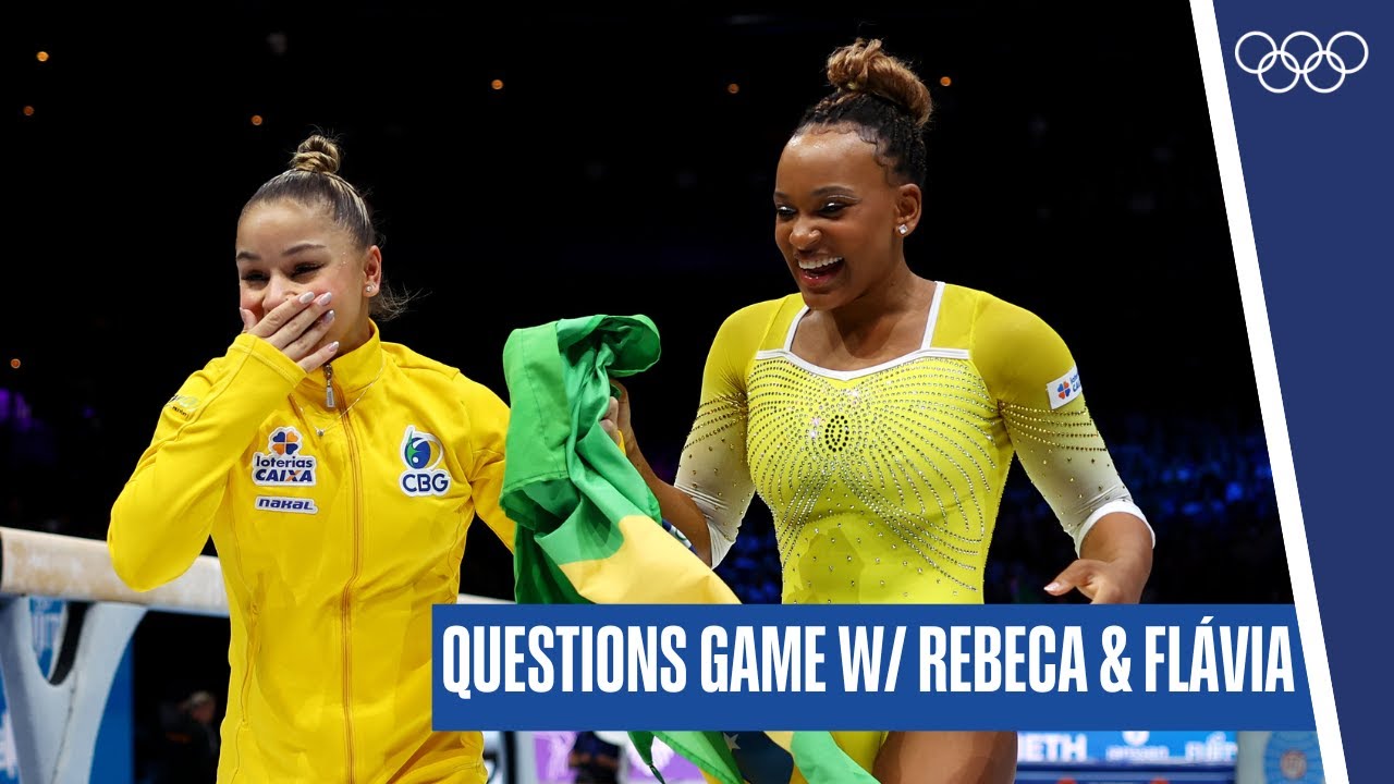 9 Questions Game w/ Rebeca Andrade & Flávia Saraiva before Pan American Games